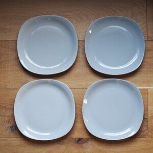 Set of Four Stoneware Plates, Sturdy